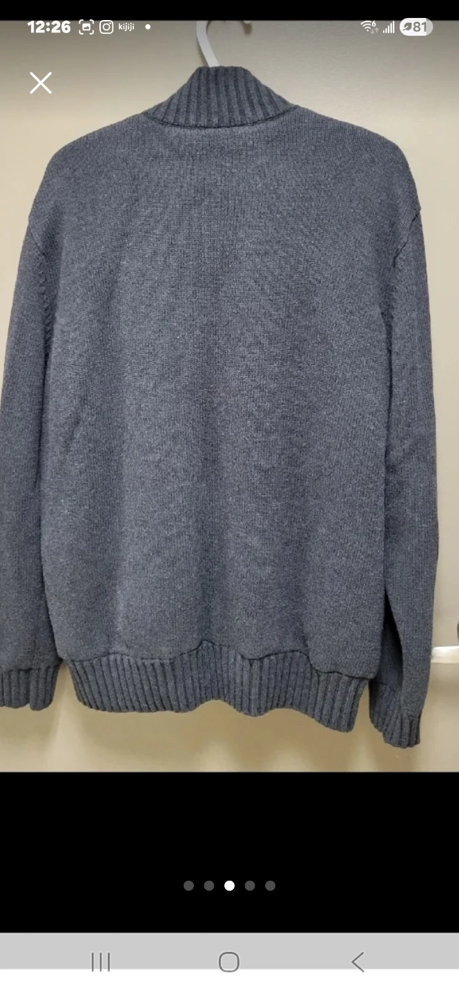Men's Full-Zip Cable Knit Cardigan Sweater.Emanuel Ungaro brand - photo 3