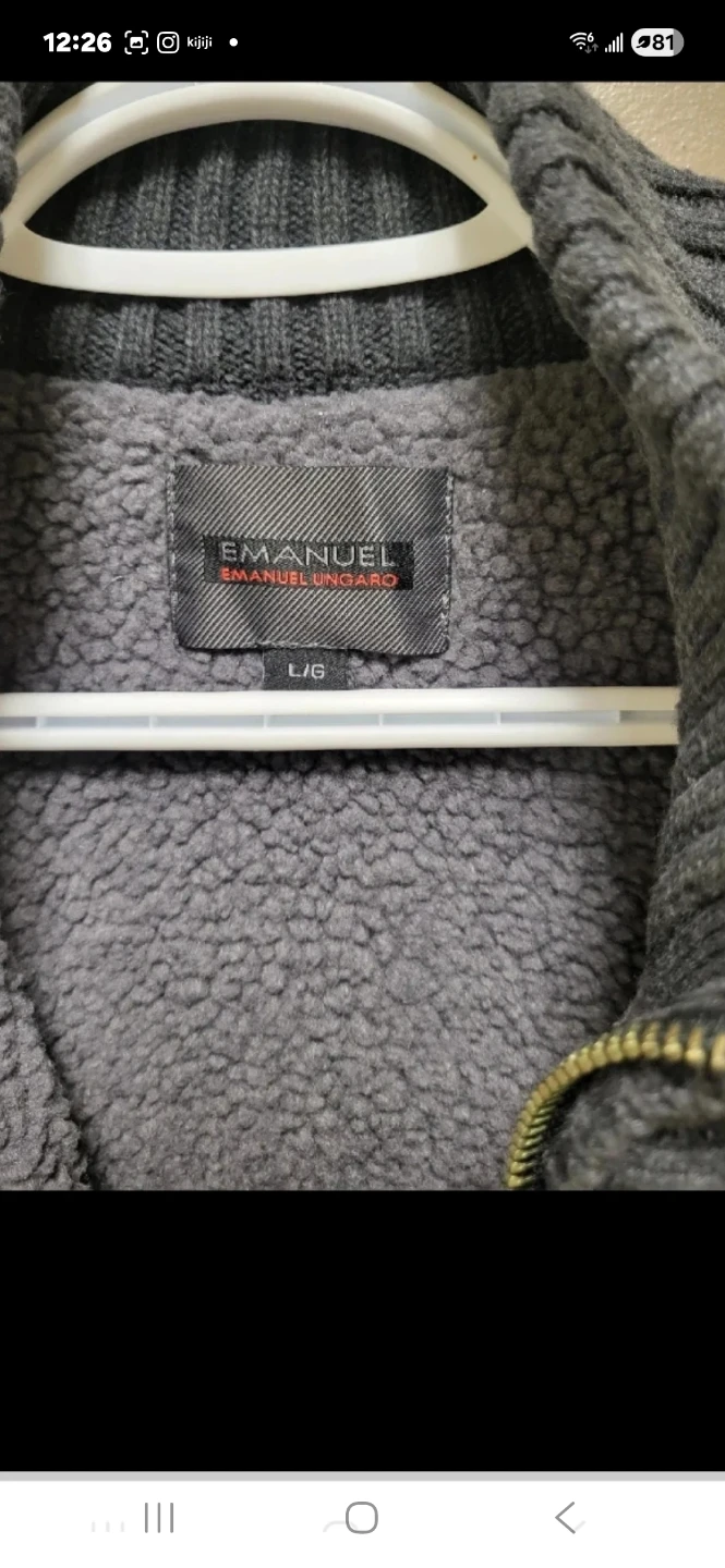 Men's Full-Zip Cable Knit Cardigan Sweater.Emanuel Ungaro brand - photo 4