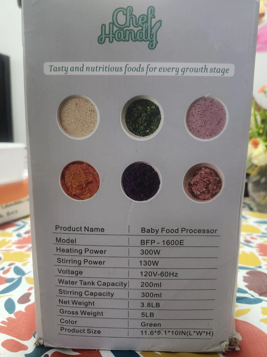 Chef Handy Baby Food Processor BFP-1600E - photo 3