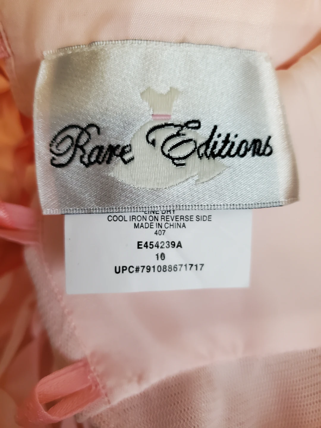 Rare Editions Pink Rosette Lace-Up Dress Size 10 - photo 5