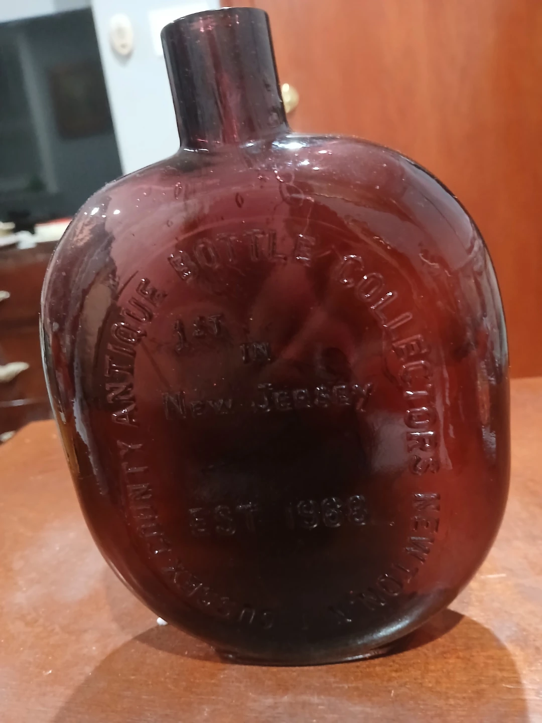 Antique Bottle Collectors Est 1986 New Jersey Amber Glass Bottle - photo 2
