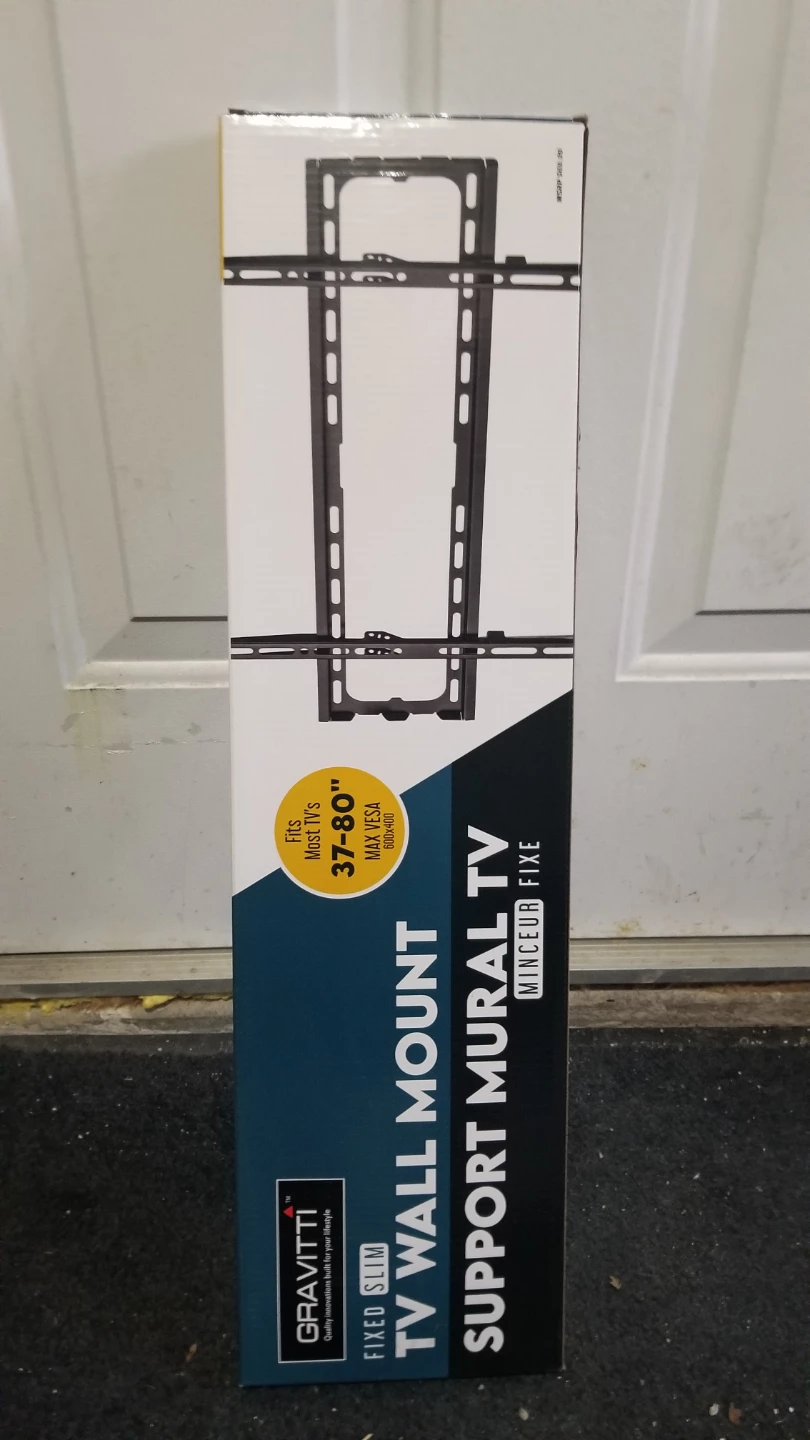 Gravitti Fixed Slim TV Wall Mount for 37-80" TVs