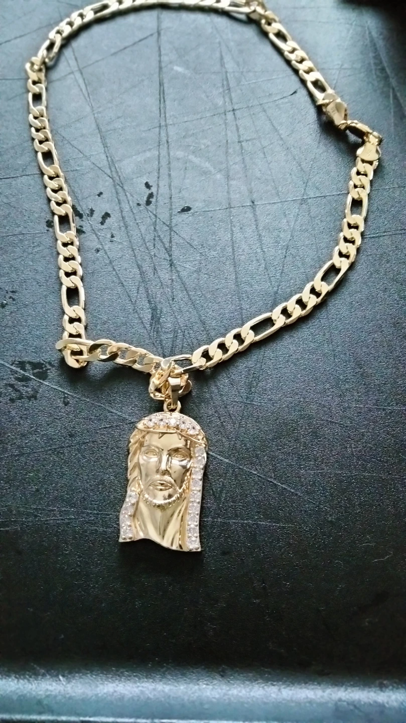 Gold Jesus Piece Pendant Necklace - photo 3