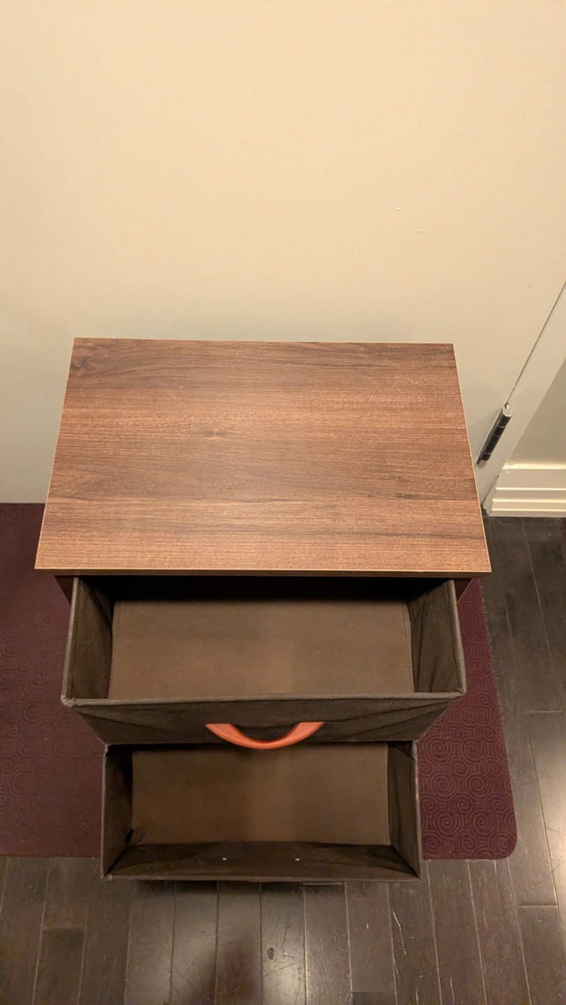 2-Drawer Fabric Storage Unit