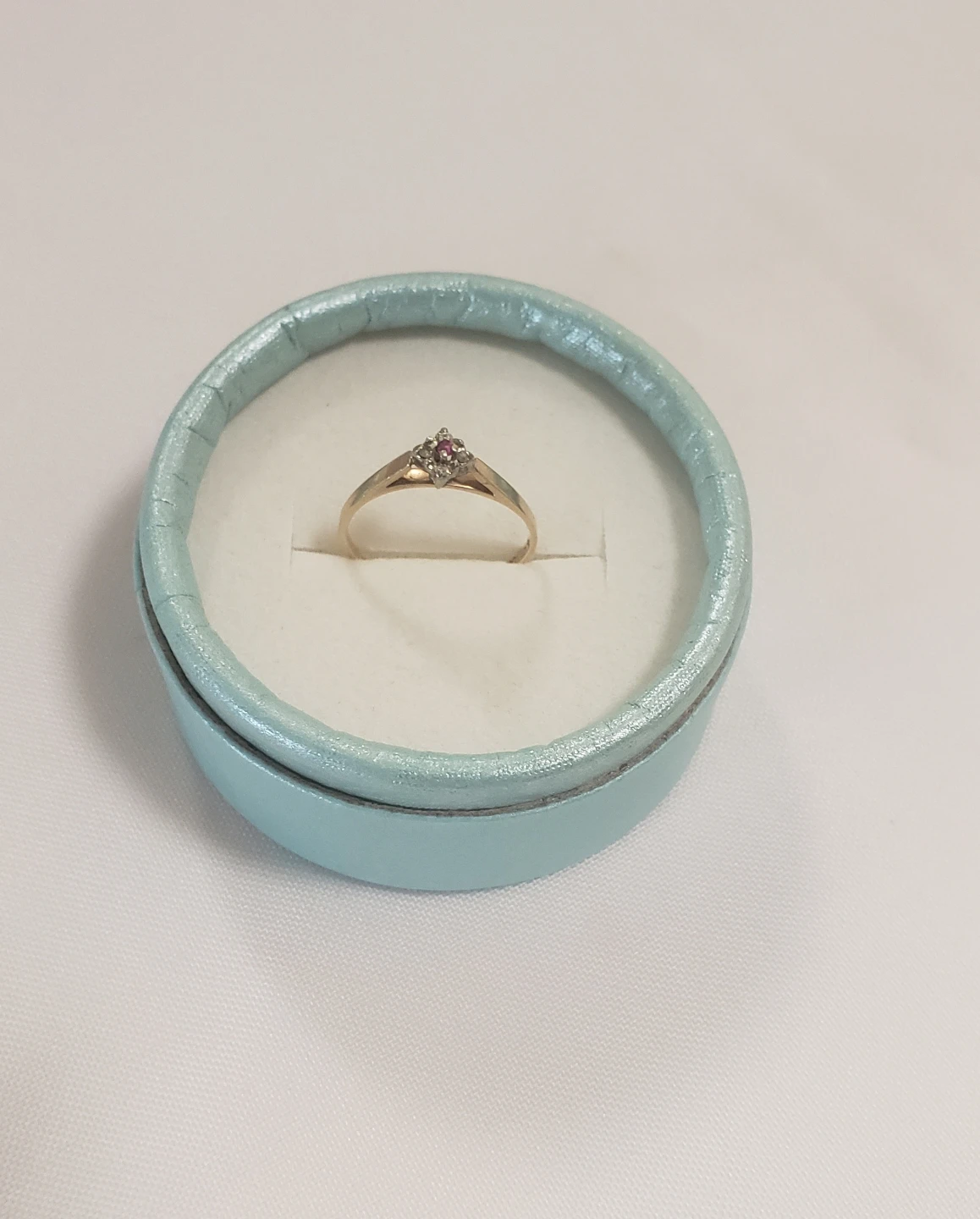 Like New 10k Real Gold Pink Turquoise and Diamonds - photo 5