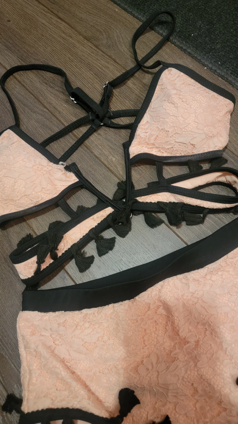 Unbranded 'For Love & Lemons' like Black Tassel lace bikini - photo 3