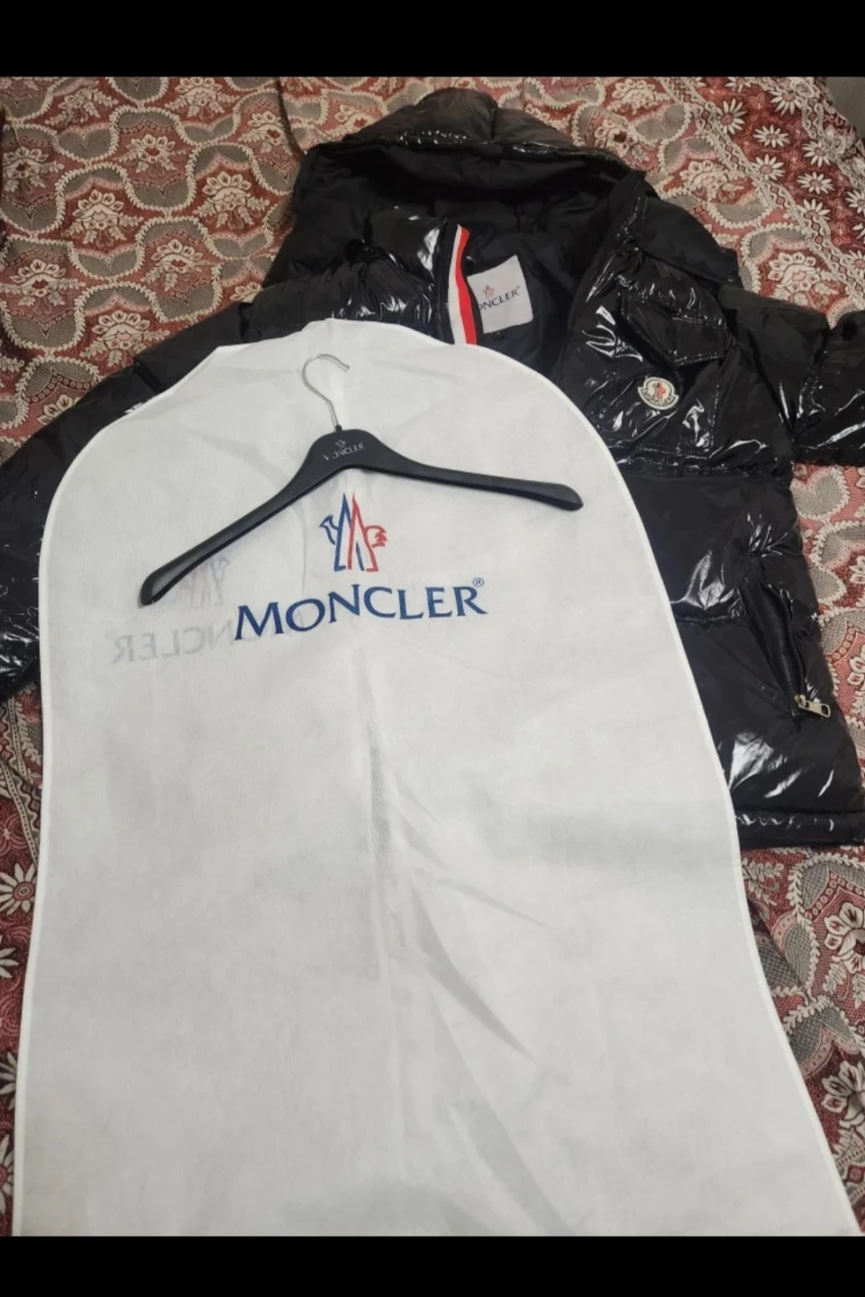 Moncler Black Puffer Jacket Size L