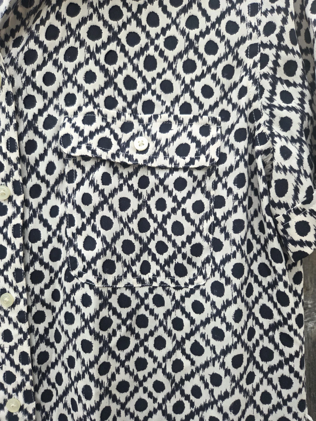 LOFT Women's Patterned Button-Up Shirt Dress Size M - photo 2
