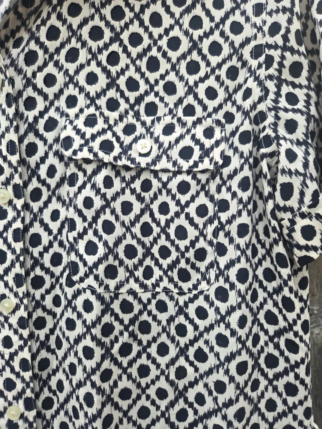 LOFT Women's Patterned Button-Up Shirt Dress Size M - photo 2