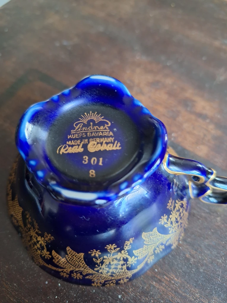 Lindner Kueps Bavaria Cobalt Blue Teacup - photo 3