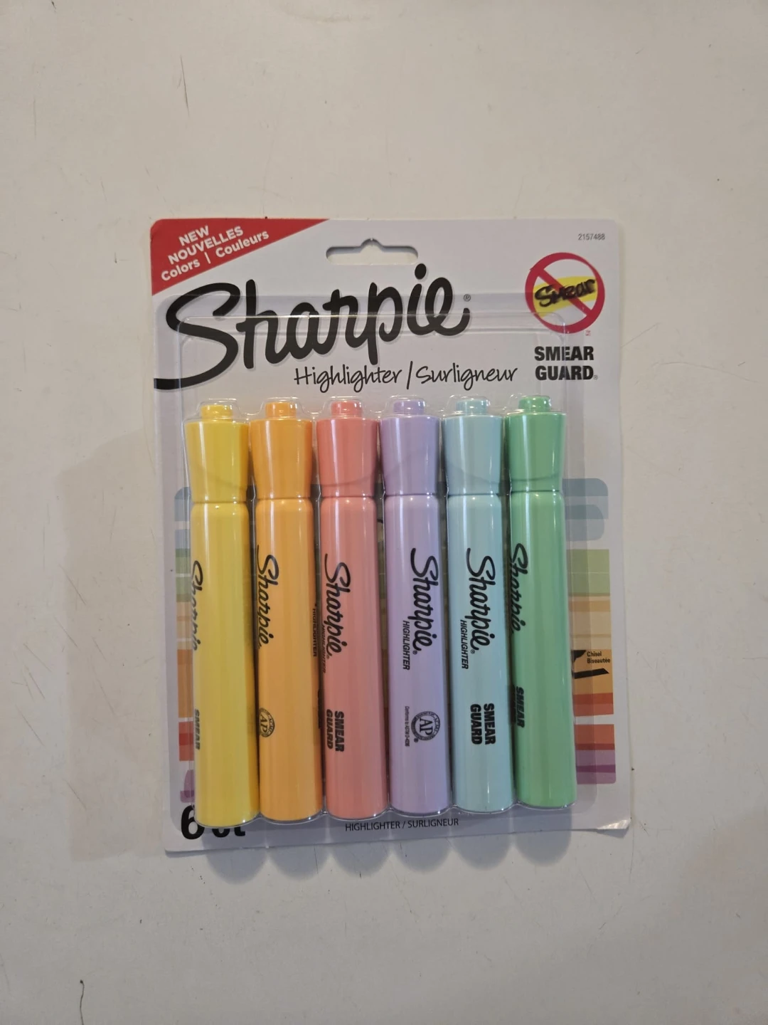 Sharpie Smear Guard Highlighters - 6 Pastel Colors