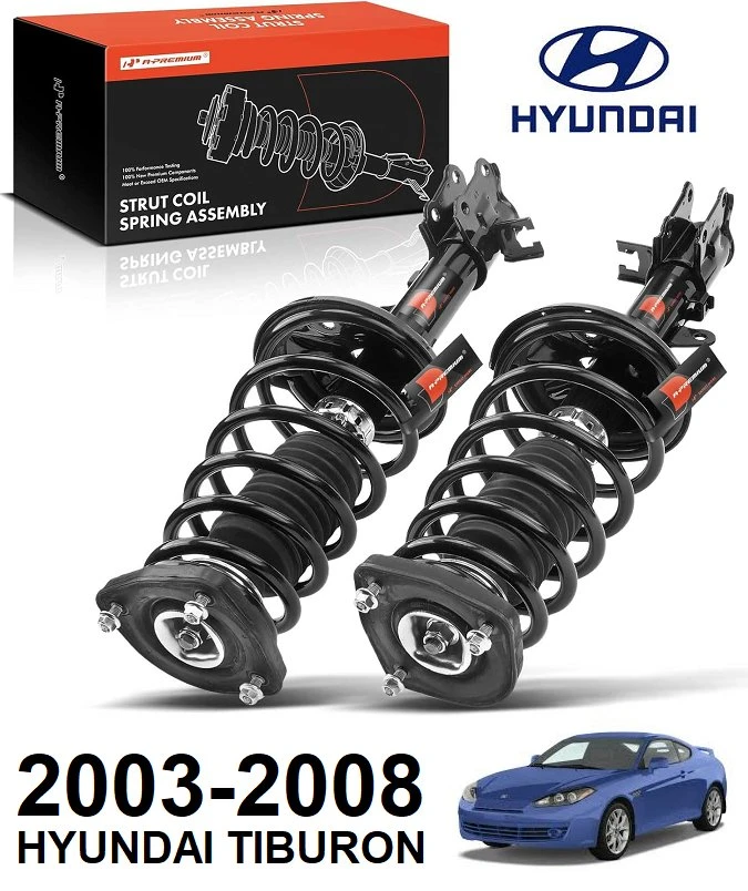 For 2003-2008 Hyundai Tiburon Rear Complete Struts & Coil Spring
