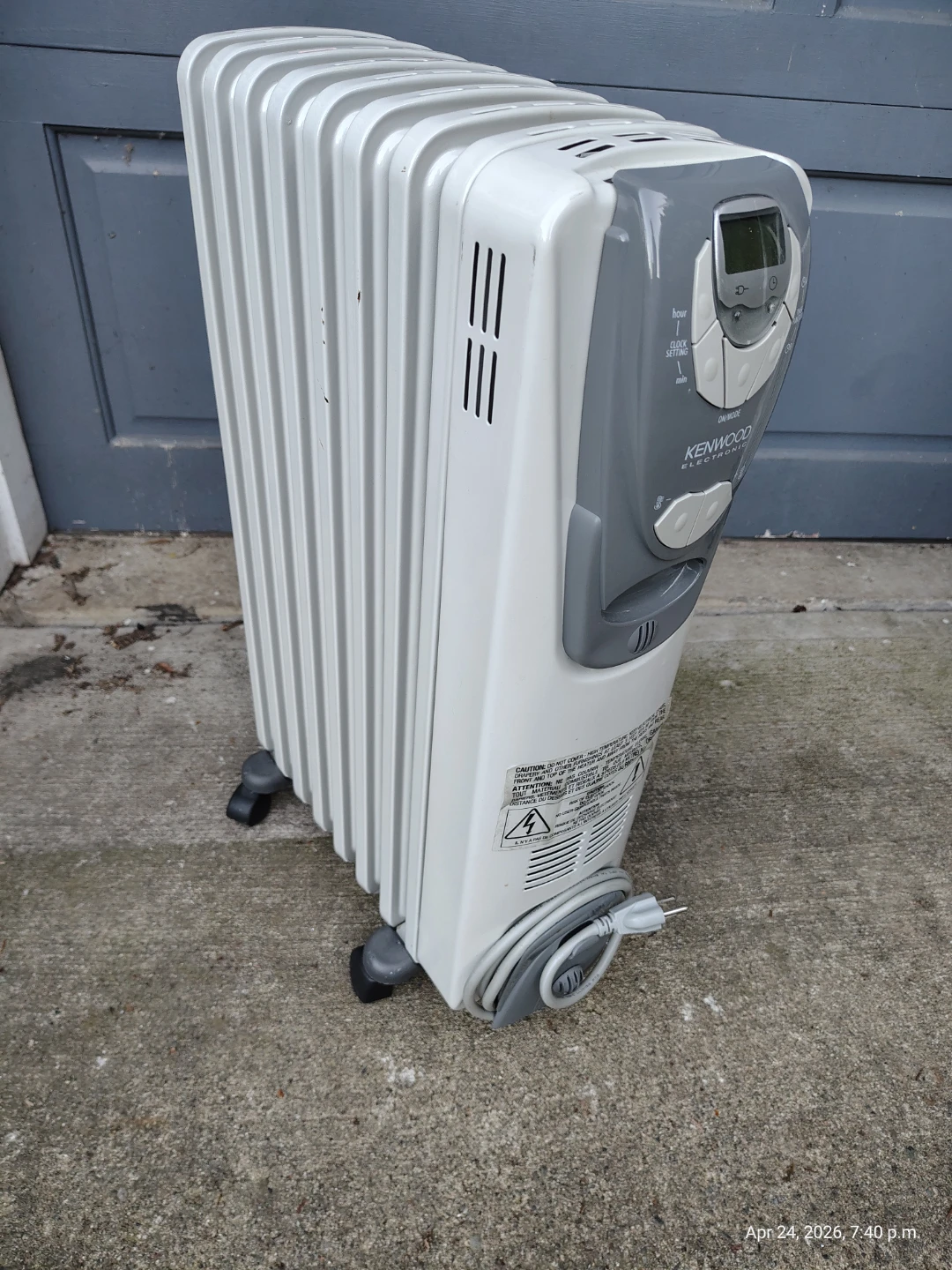 Kenwood Digital Oil Radiant Space Heater *like new*