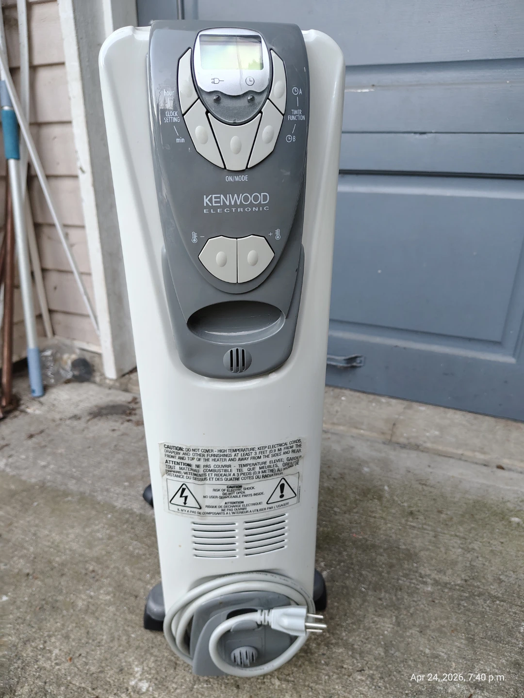 Kenwood Digital Oil Radiant Space Heater *like new* - photo 3