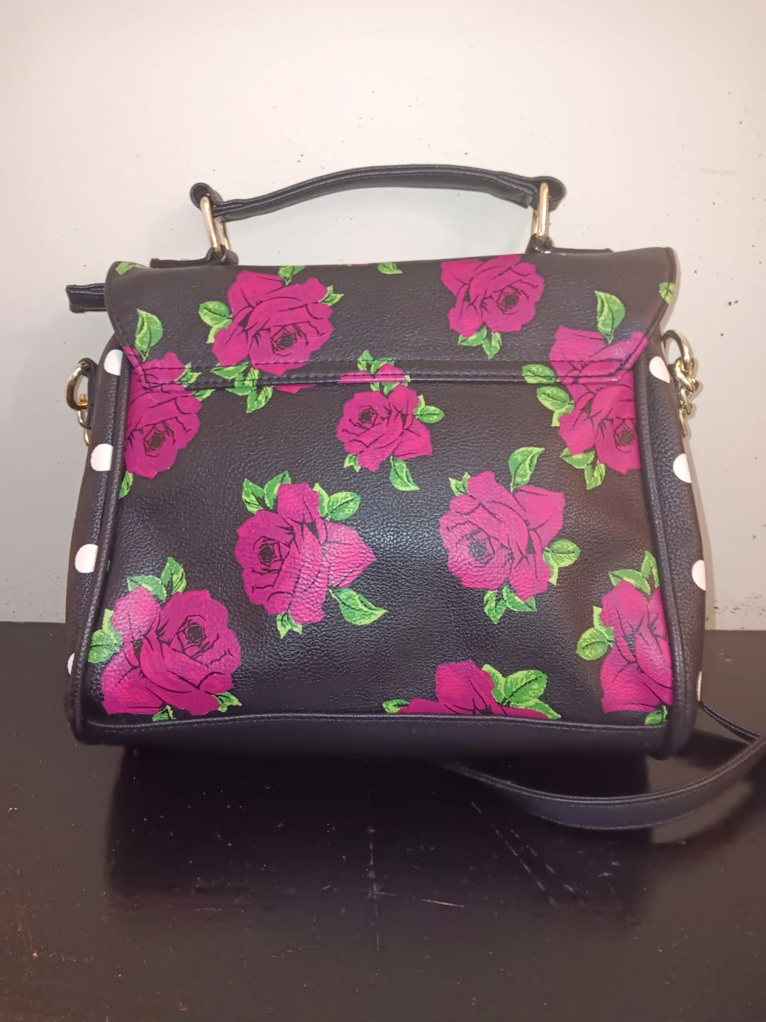 Betsey Johnson Rose Print Satchel Purse - photo 2