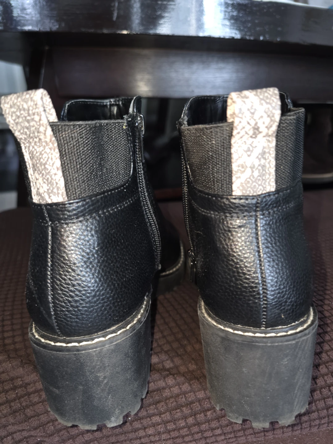 Black Faux Leather Chelsea Boots - photo 5