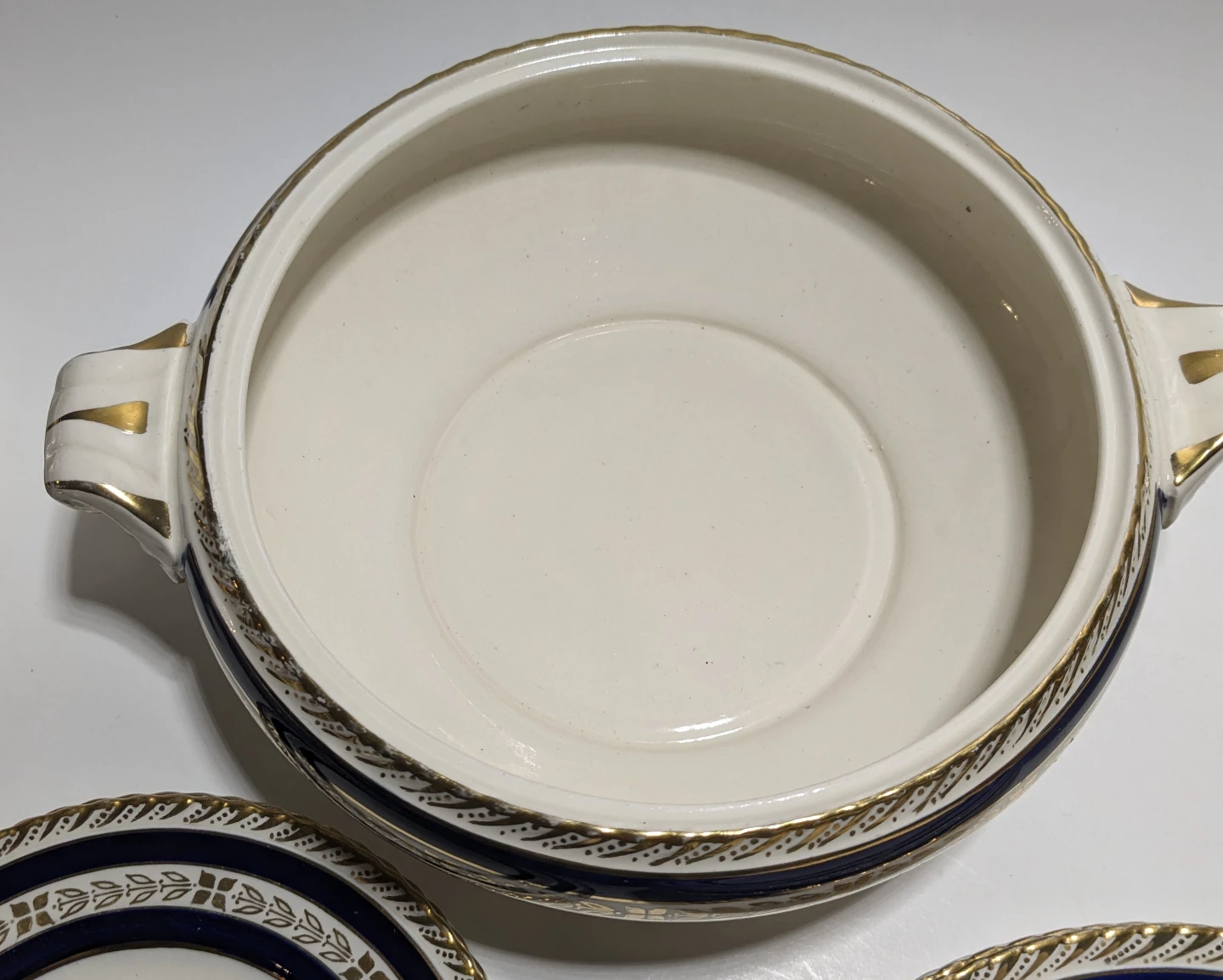 Vintage Dinnerware Set - Blue, Gold & White China - photo 5