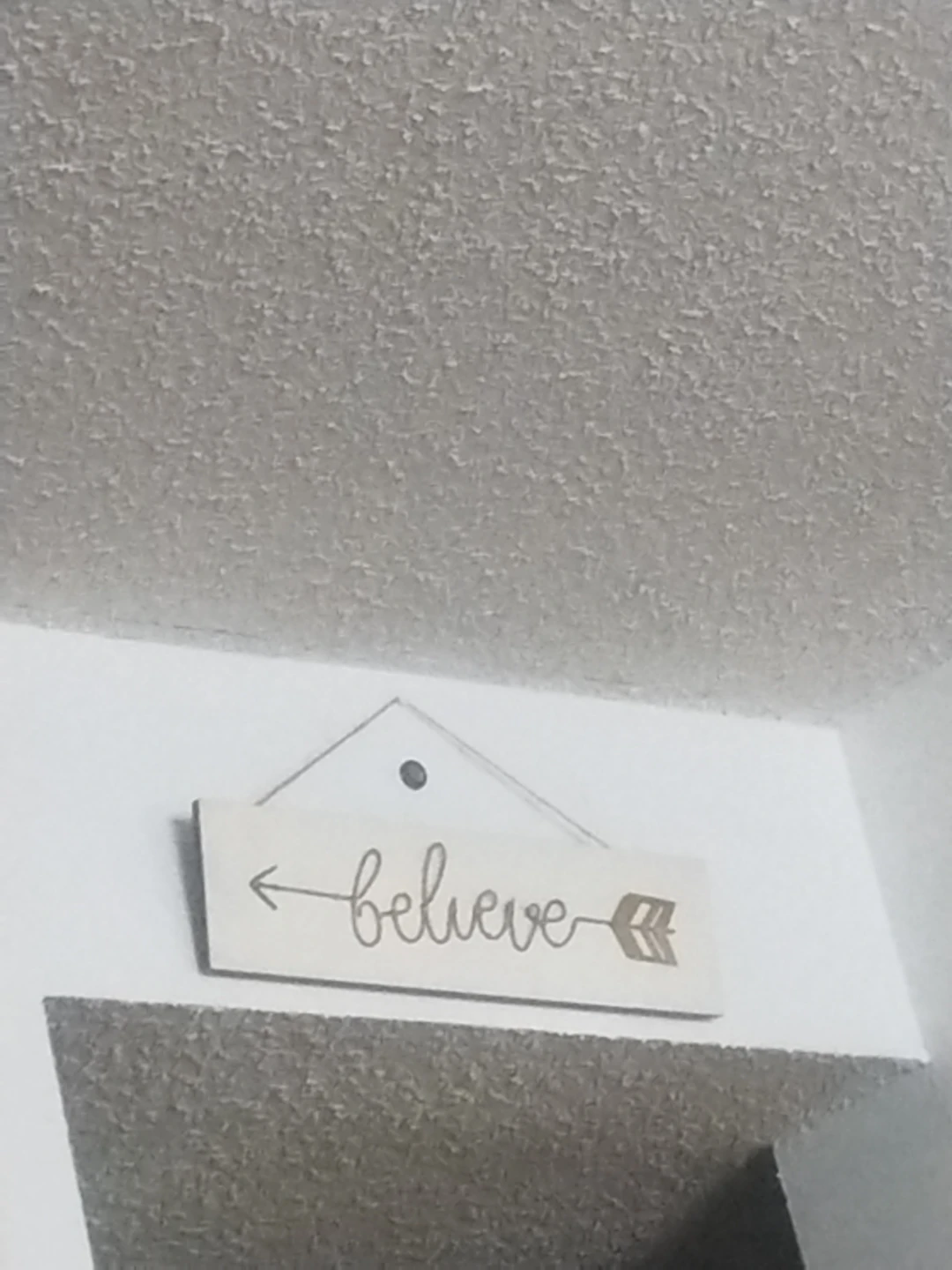 Wooden "Believe" Wall Sign