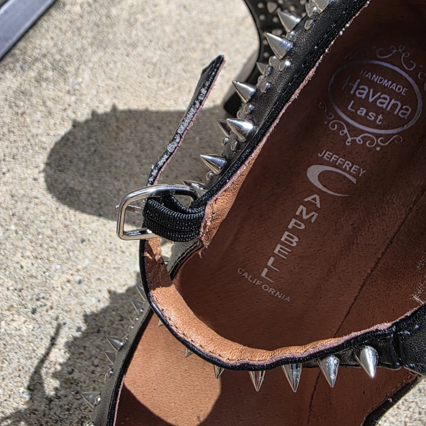 Jeffrey Campbell Black Spiked Wedge Mary Janes 7.5 - photo 4