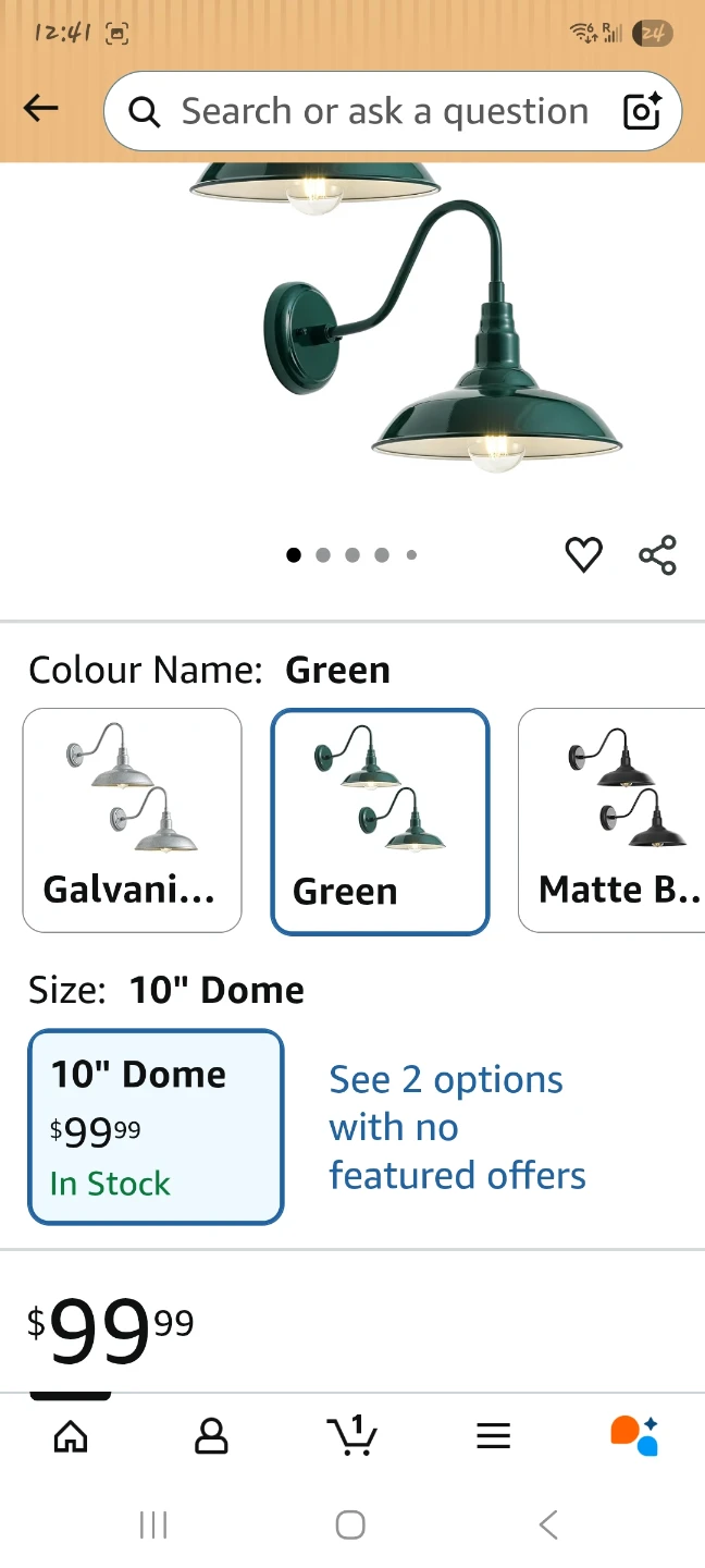 Outdoor Gooseneck Barn Light Fixture - 2 Pack Green - photo 2