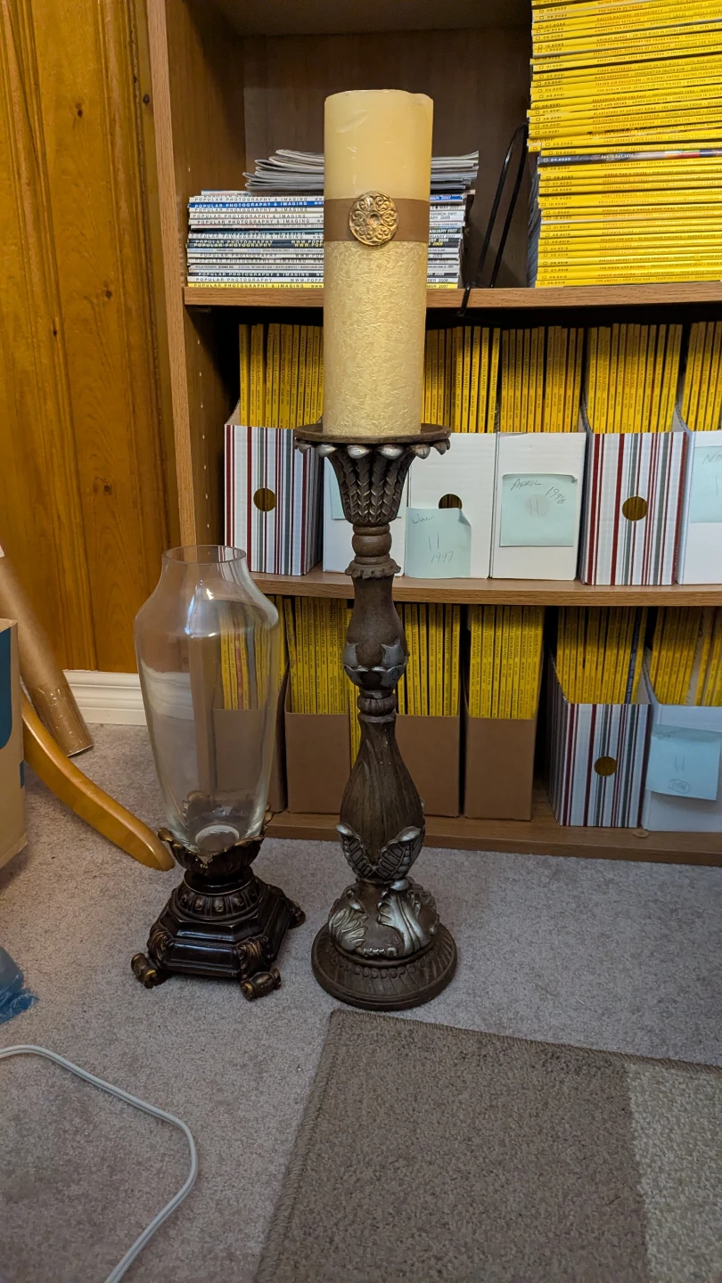Decorative Candle Holder and Glass Hurricane - photo 4