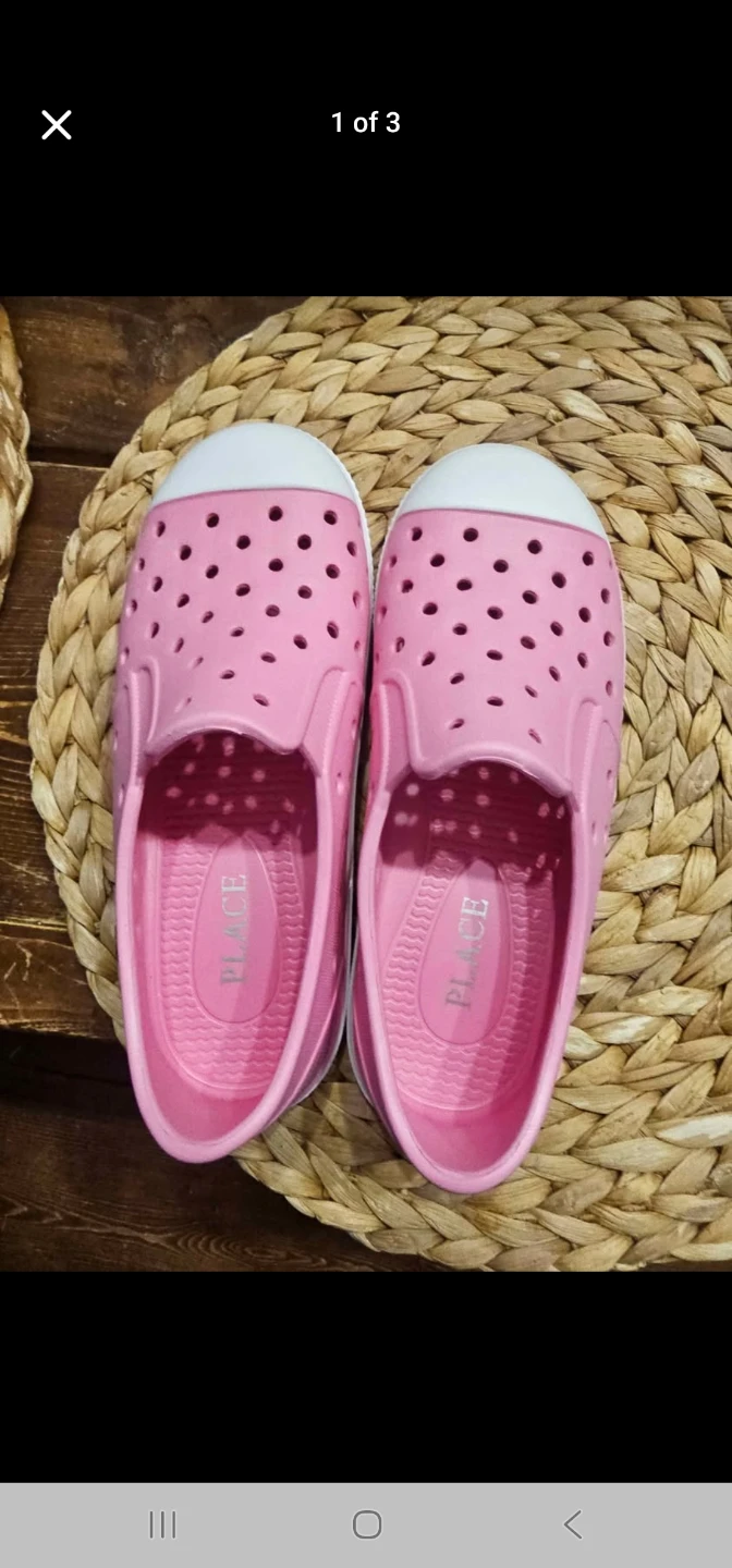 Pink slip-on shoes