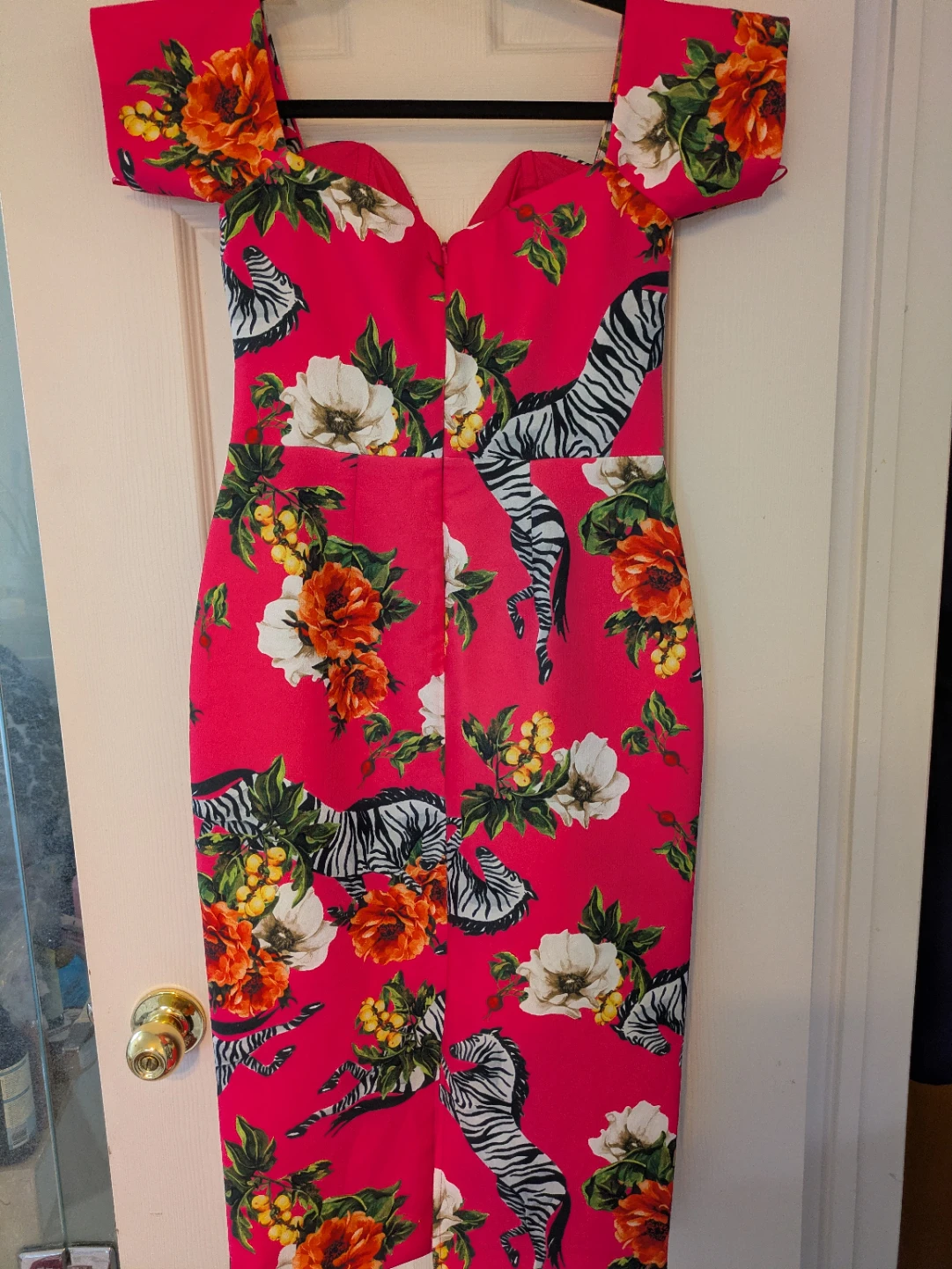 River Island Pink Floral Zebra Print Midi Dress - Size 8 - photo 2