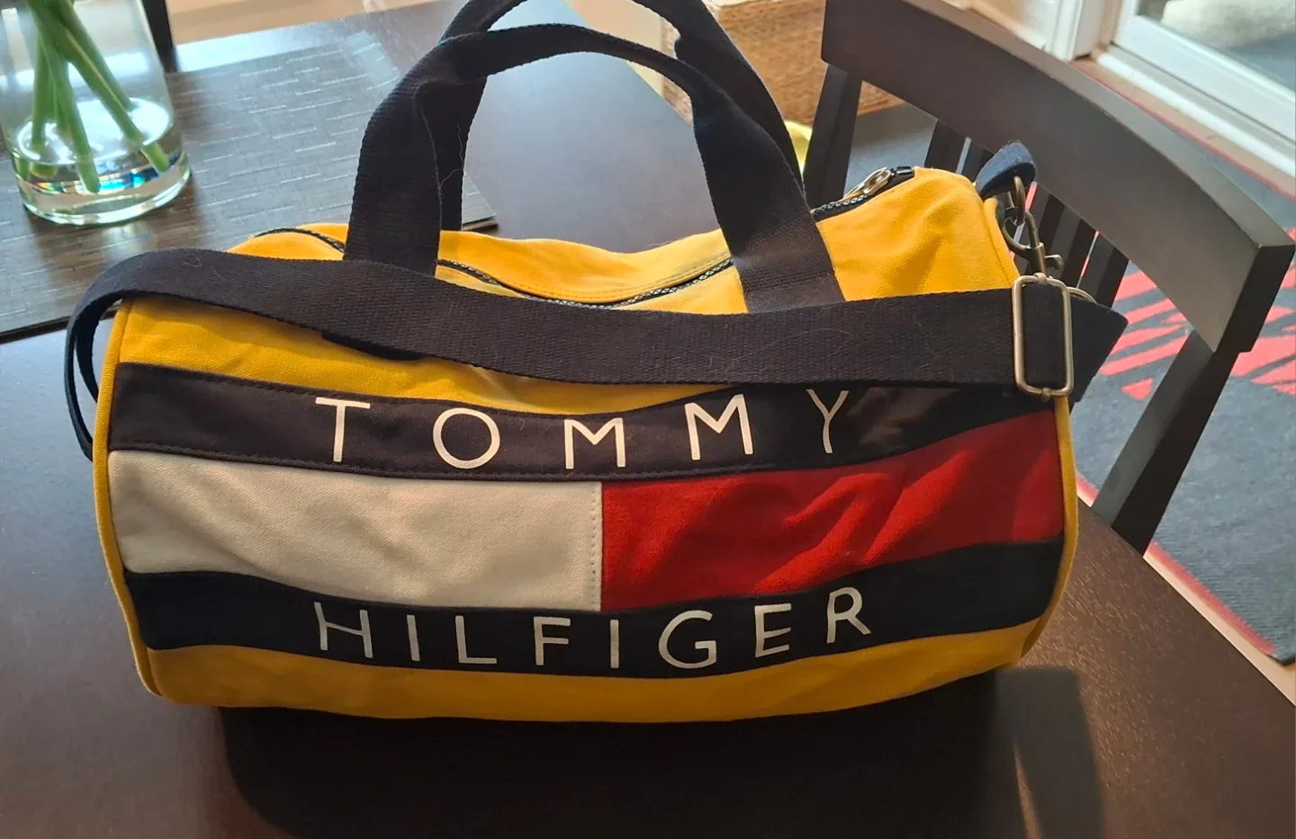Vintage mini Tommy Hilfiger Yellow Duffle Bag purse