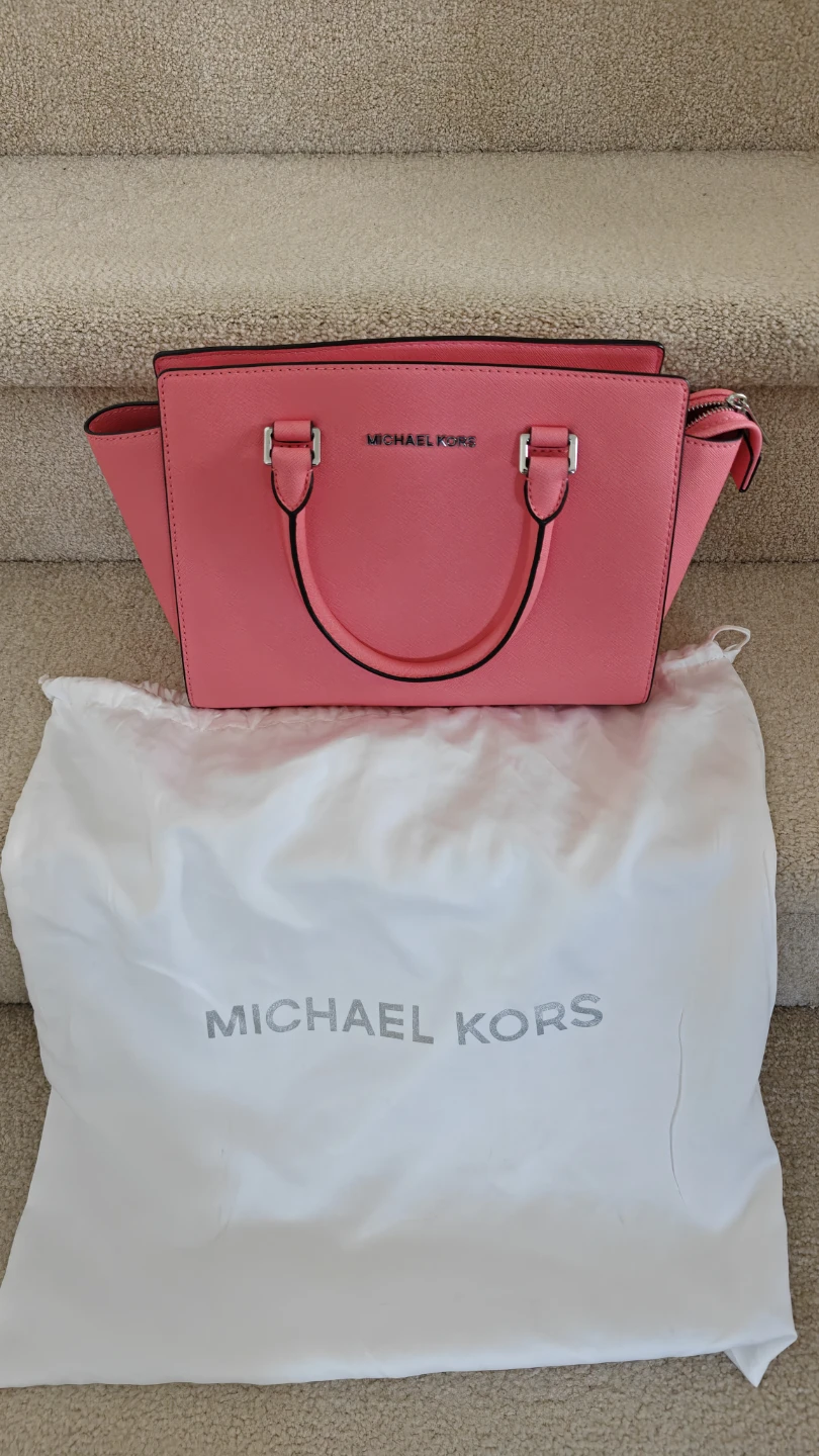 Michael Kors Pink Leather Satchel Handbag