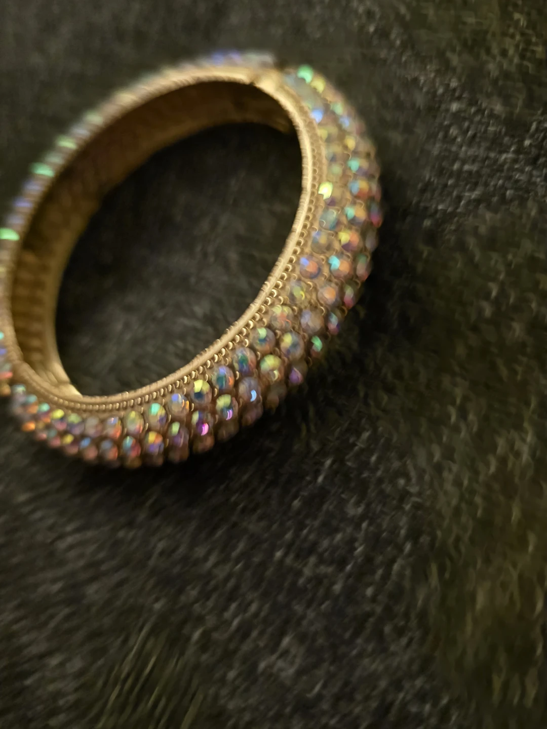 Sparkly iridescent Bangle Bracelet