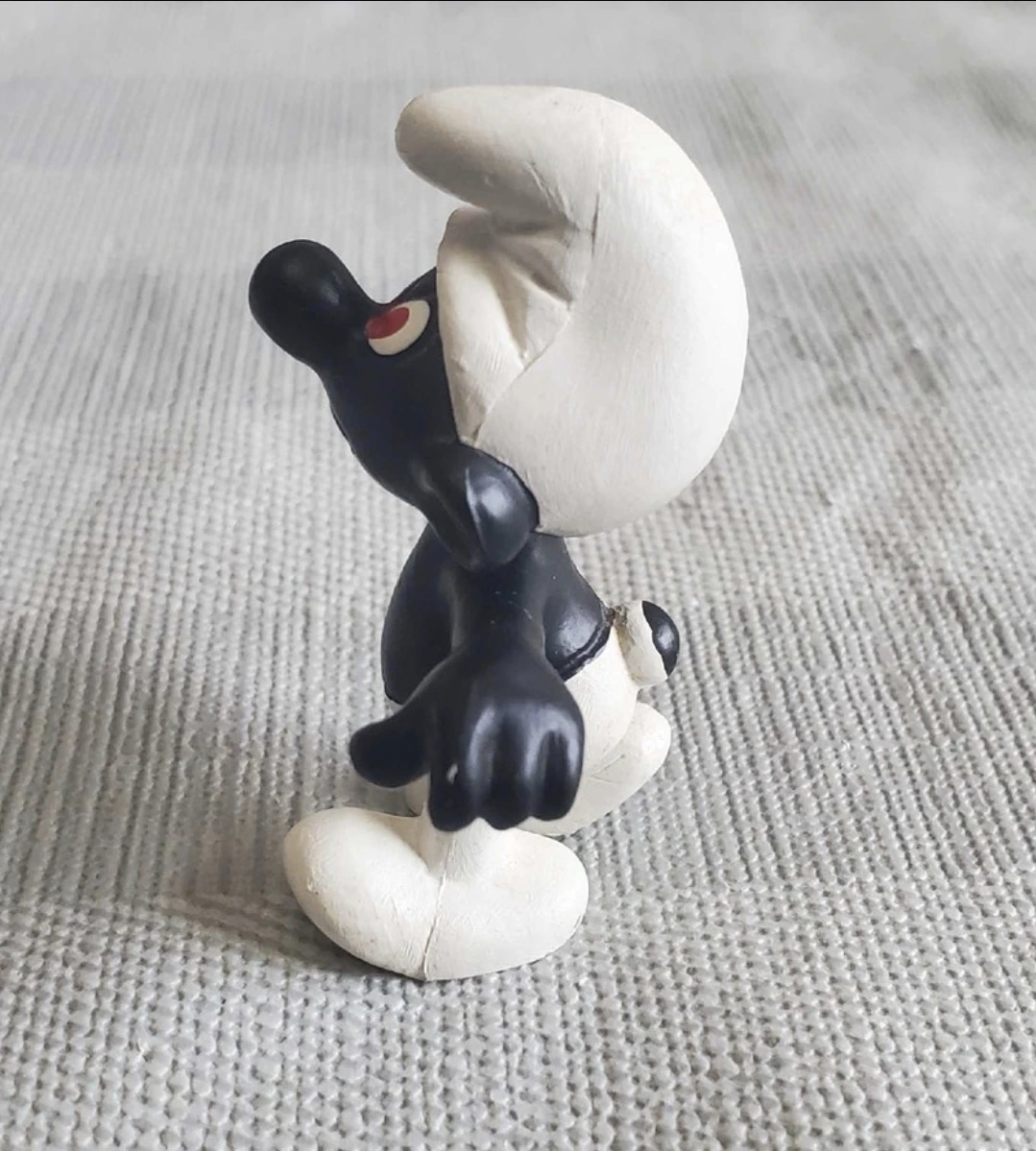 Vintage Peyo Schelich Angry smurf red eyes - photo 4