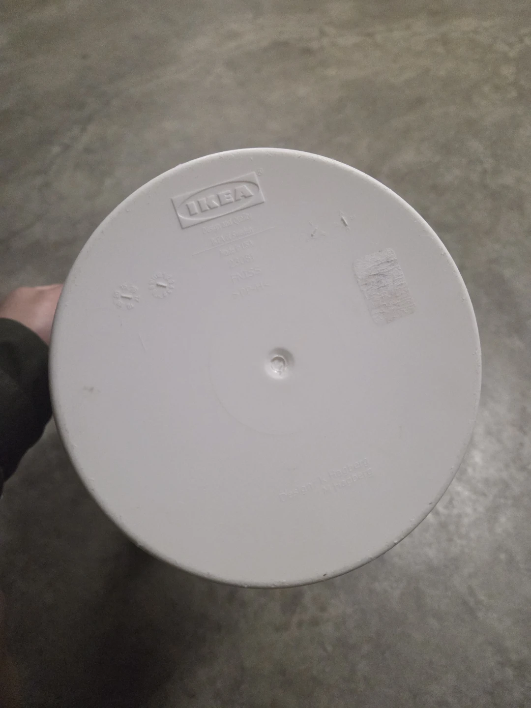 IKEA White Plastic Waste Bin - photo 2