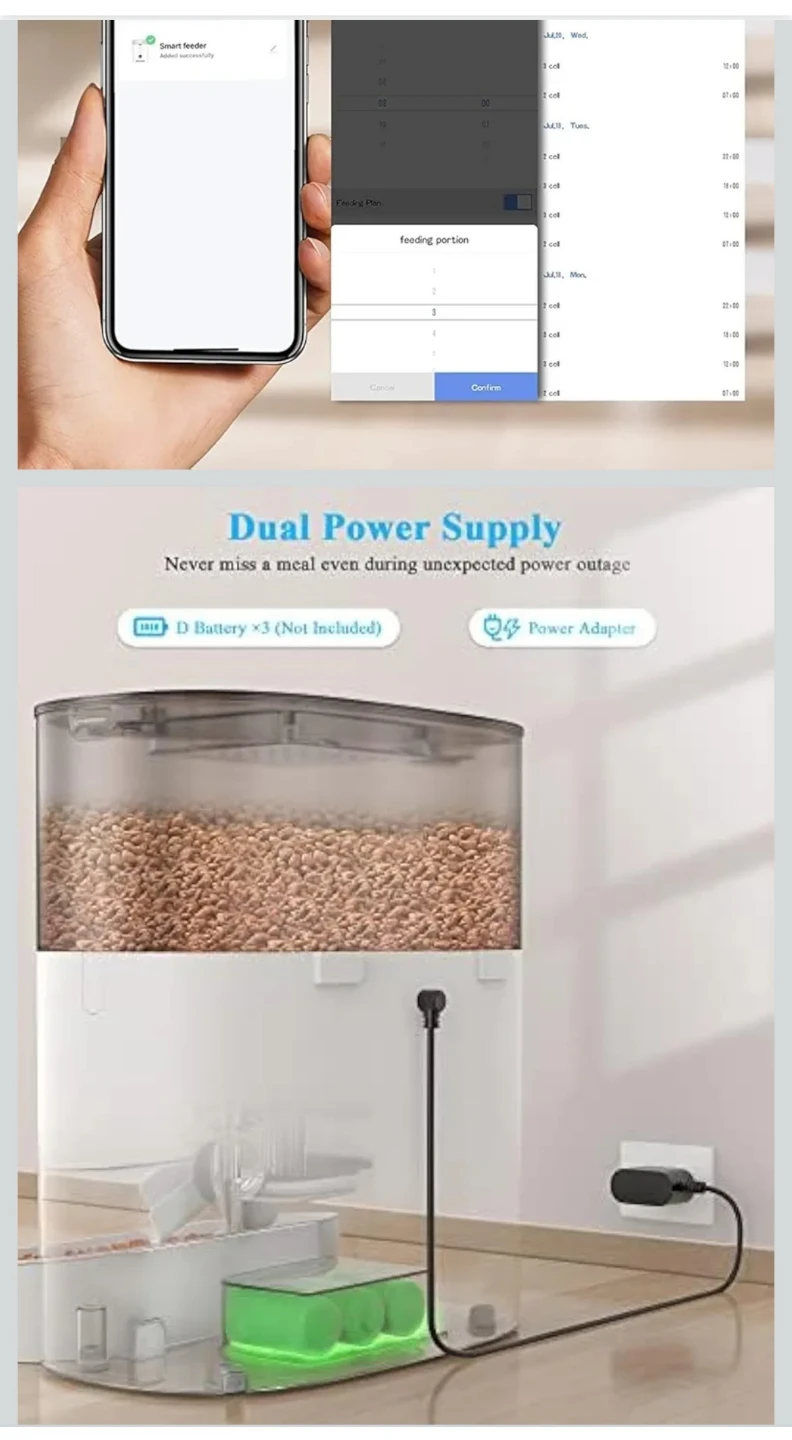WIFI Smart Pet Feeder with Dual Bowls - photo 3