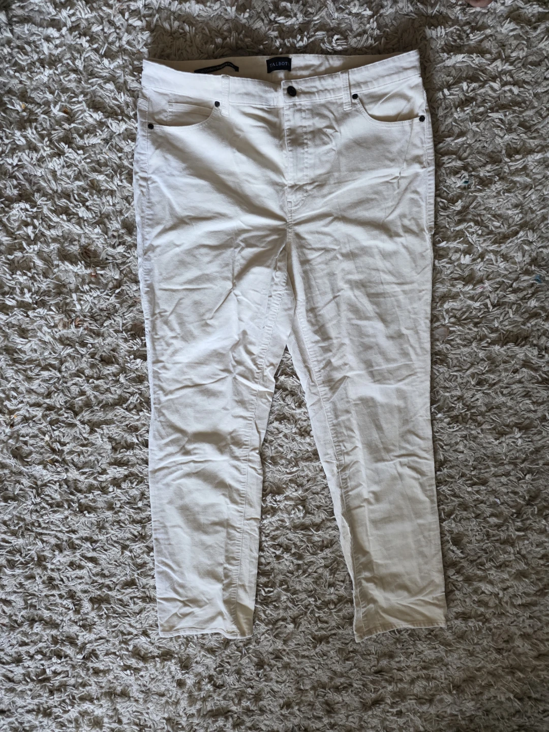 Talbots Women's 14 Corduroy Straight Leg Pants Cream - photo 2