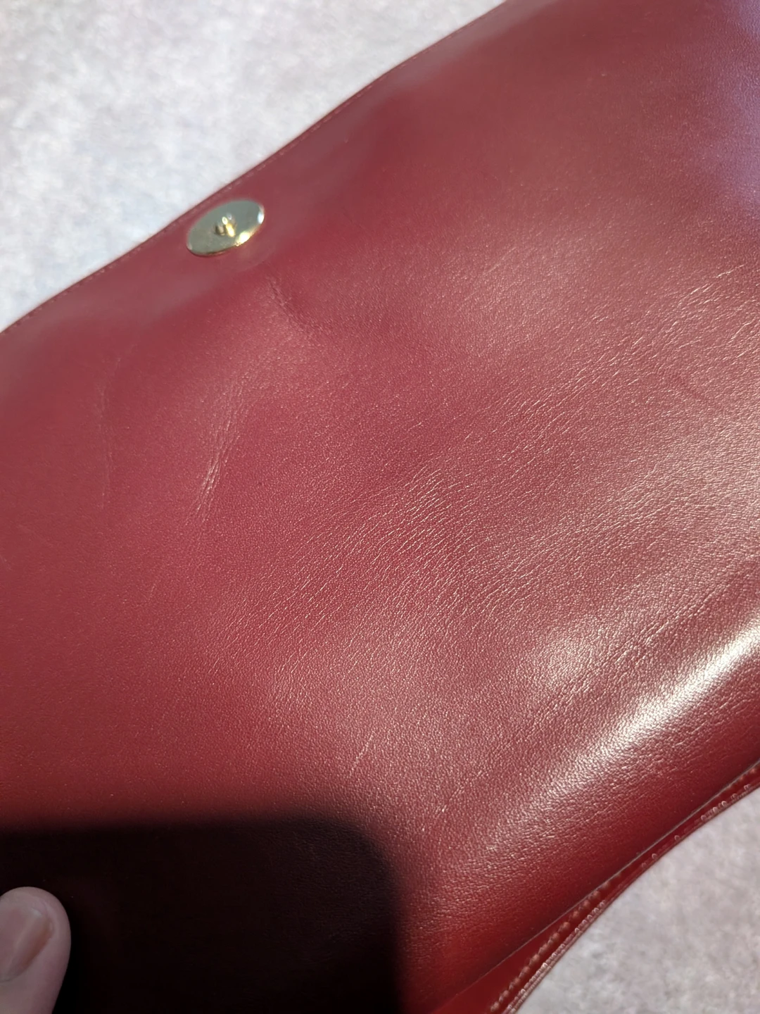 Cartier Burgundy Leather Shoulder Bag