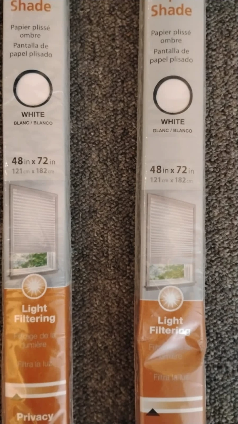 BNIB NEW- White Blinds. Shades. Paper / Vinyl Window Cover.