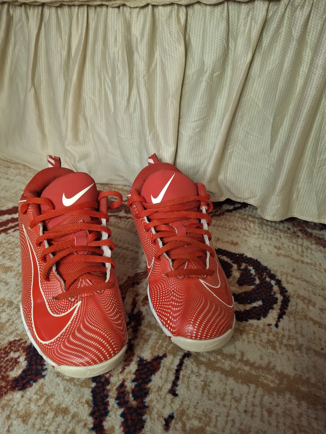 Nike Vapor Fly Cleats Red White size 5 Y