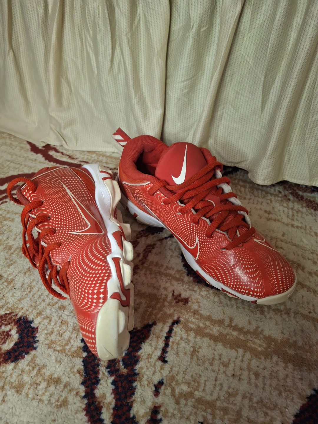 Nike Vapor Fly Cleats Red White size 5 Y - photo 3