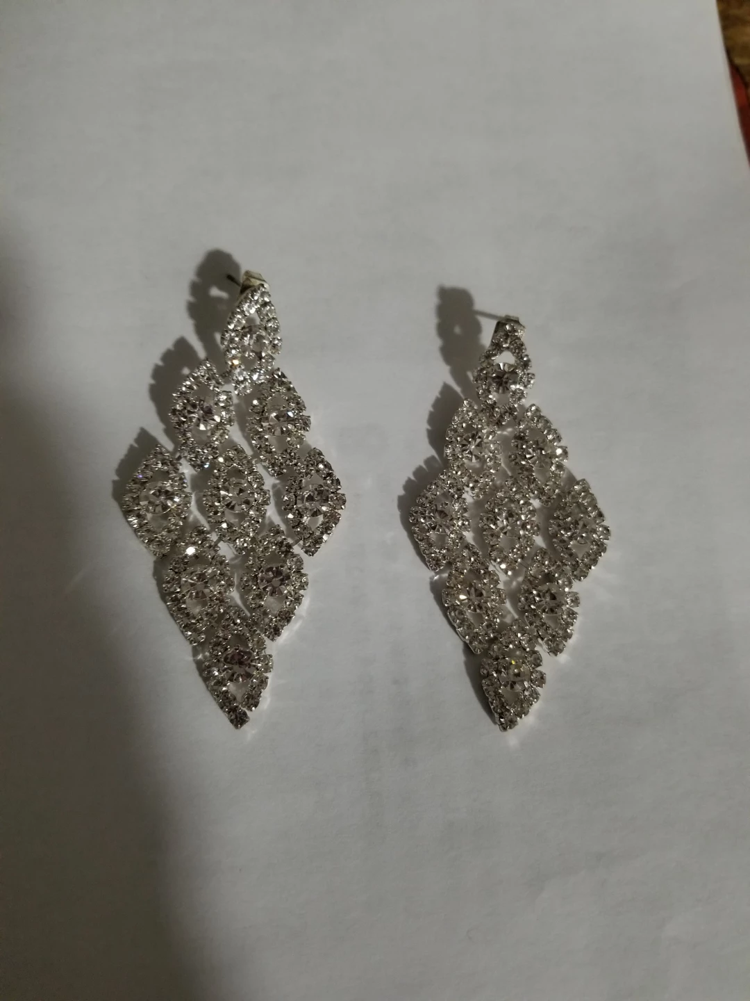 Sparkly Dangle Chandelier Earrings Rhinestone