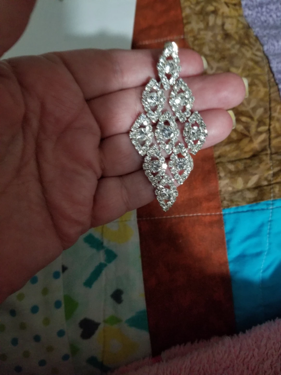Sparkly Dangle Chandelier Earrings Rhinestone - photo 2