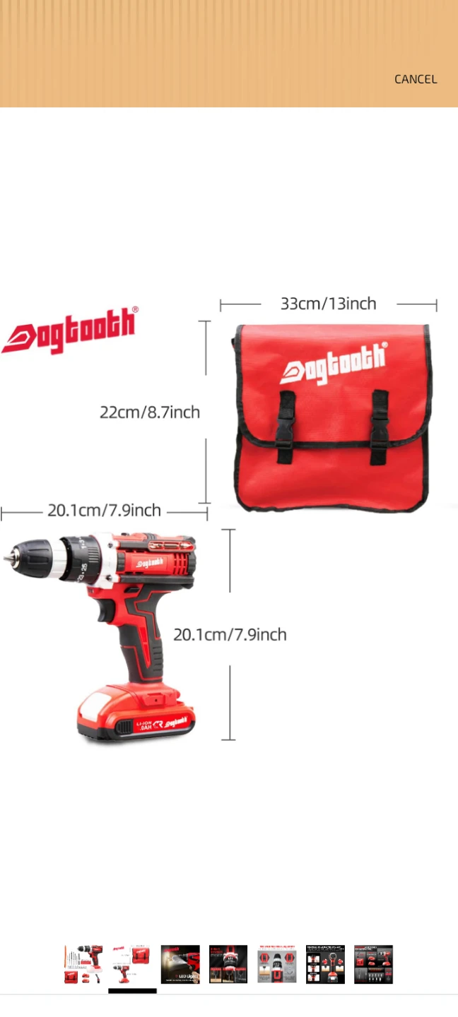 Dogtooth 21V Cordless Brushless Drill - photo 5
