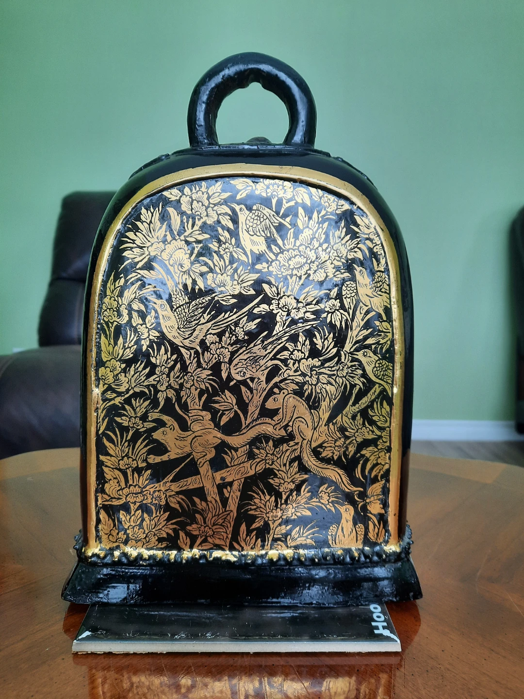 Decorative elephant Bell with Bird and Tree Motif