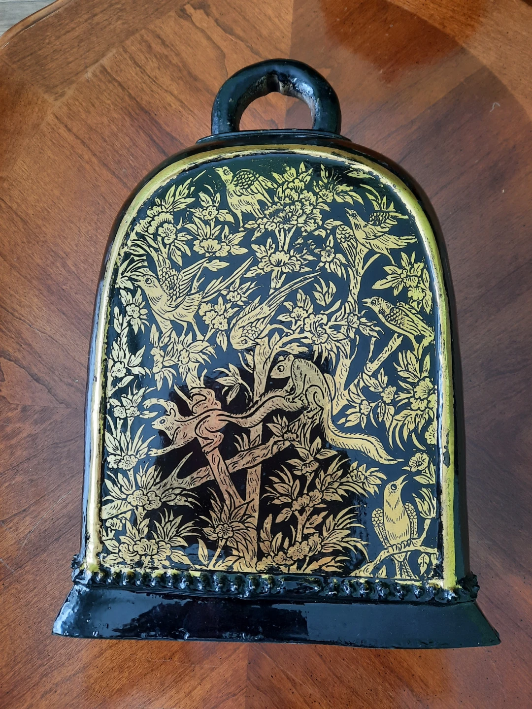 Decorative elephant Bell with Bird and Tree Motif - photo 4