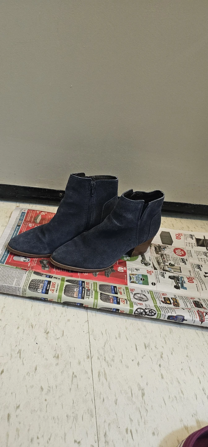 ALDO Women's Blue Suede Ankle Boots