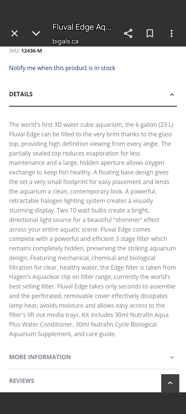 Fluval Edge Aquarium Kit - 6 Gallon - photo 3