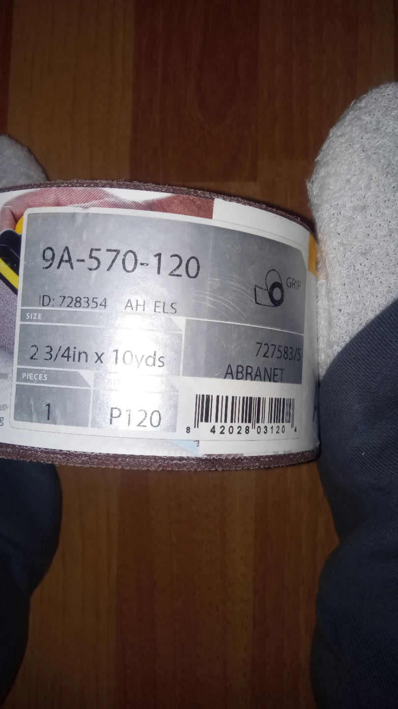 ABRANET Sanding Roll 2 3/4in x 10yds P120 Grit - photo 2