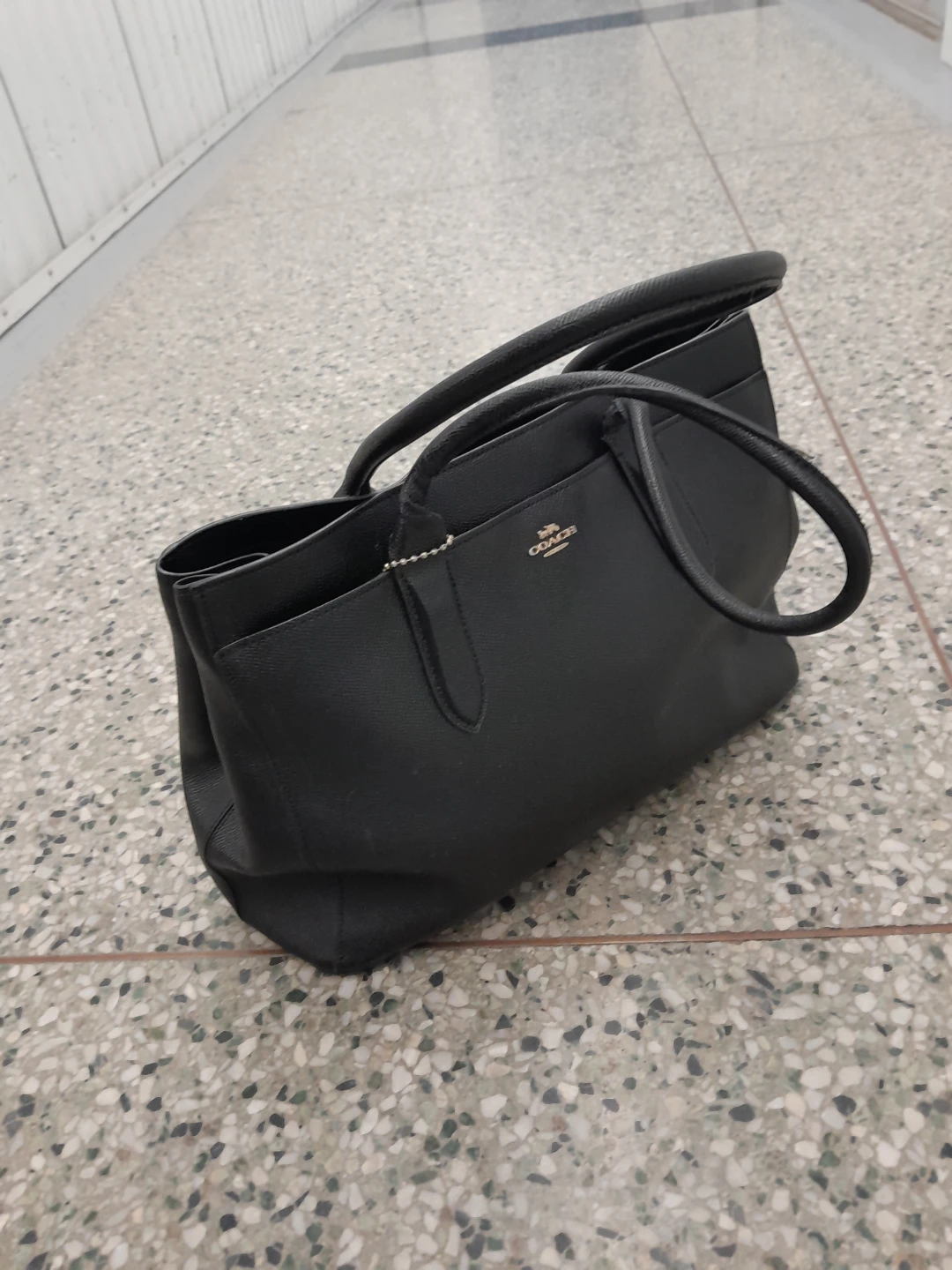 Coach Black Leather Tote Women's Handbag - photo 3