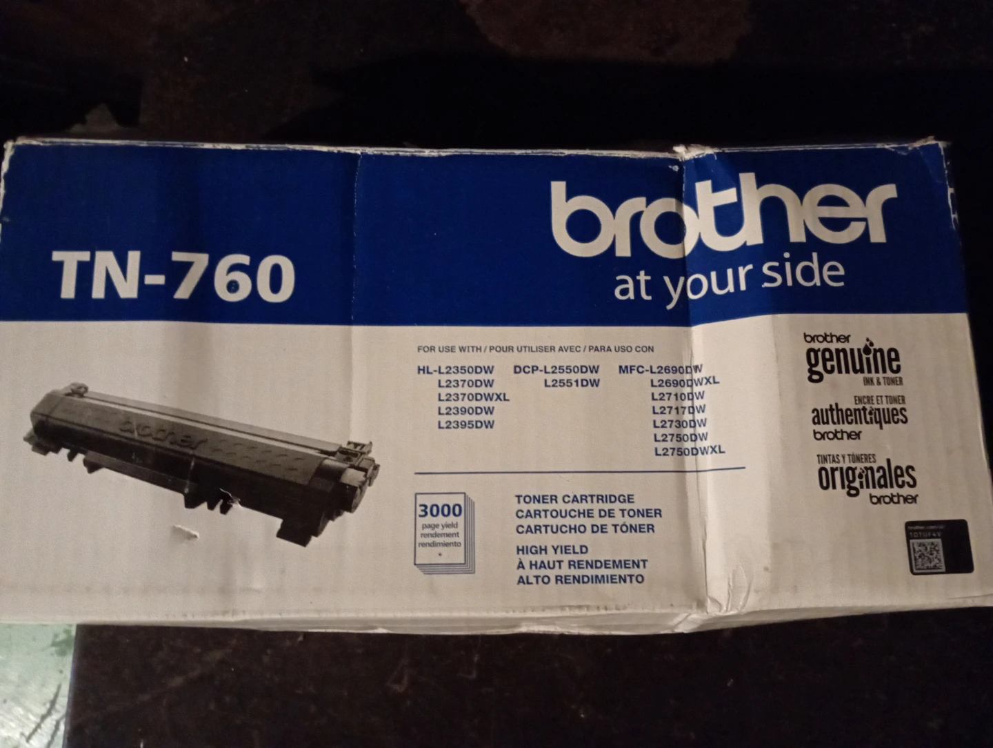 Brother TN-760 High Yield Toner Cartridge