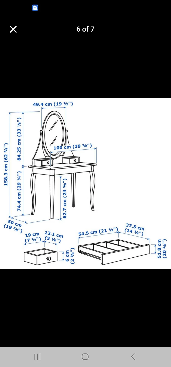 Ikea dressing table with mirror - photo 5