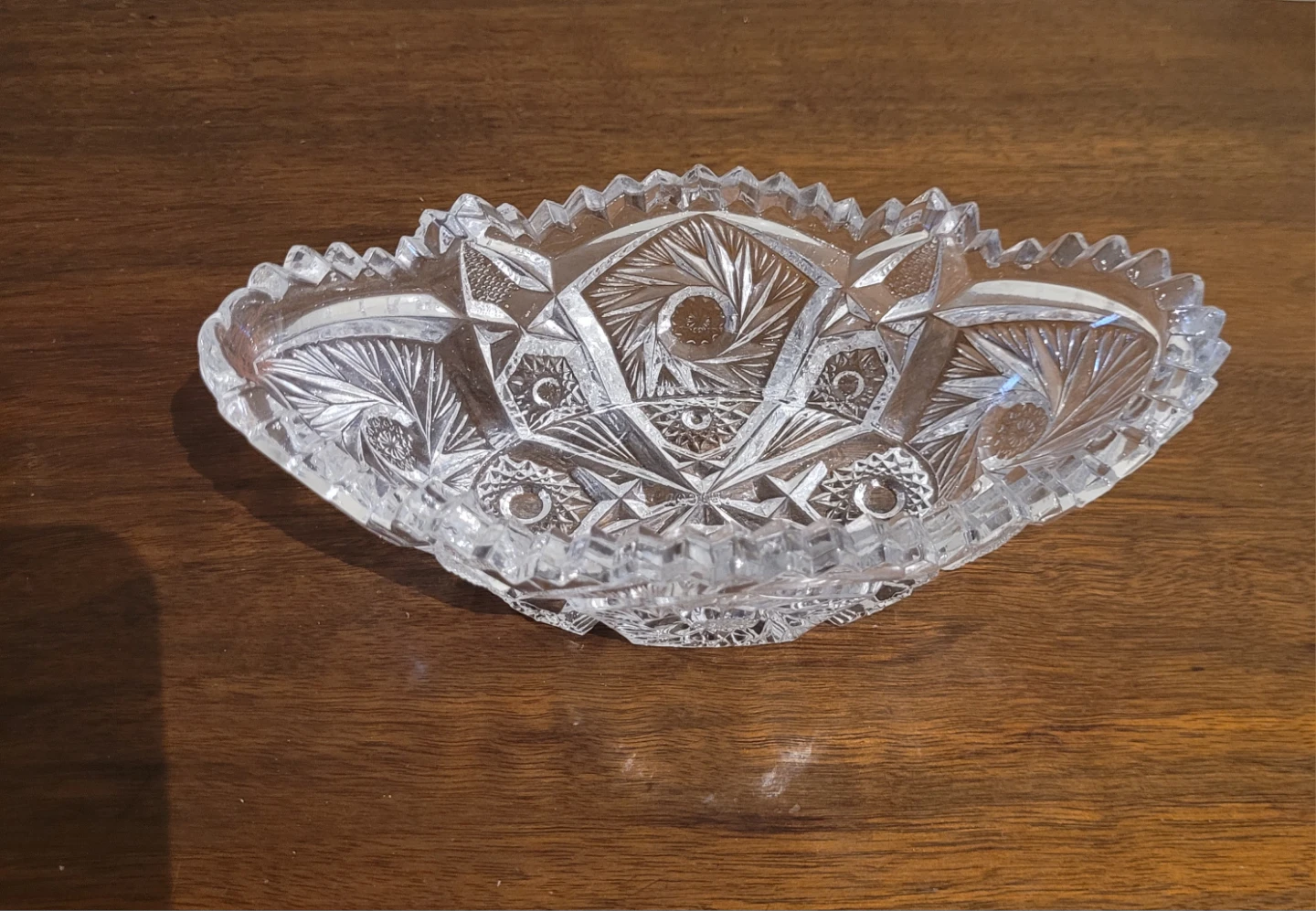 Cut Crystal Glass Bowl